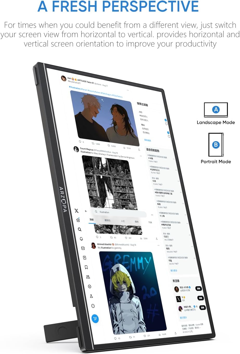 Arzopa Z1RC with Laptop