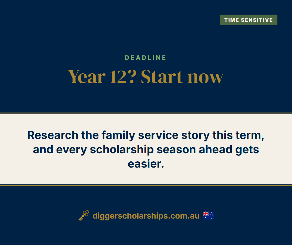 Friday Deadline post: navy background with large bronze serif headline
